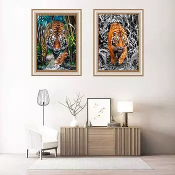 Полный круг Алмазная картина Вышивка крестом Мозаика Алмазная вышивка Пейзаж Животные 3D Картина Подарок Домашний декор Full Round 20x30CM