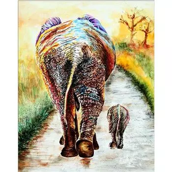 Полный круг Алмазная картина Вышивка крестом Ремесло Мозаика Алмазная вышивка Пейзаж Животные Мозаичный узор Декор для дома Full Round 20x30CM