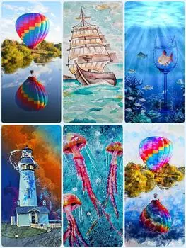 Полный круг алмазная живопись вышивка крестиком ремесло 5D Алмазная мозаика вышивка пейзаж животные мозаичный узор художественный комплект украшение дома Full Round 20x30CM