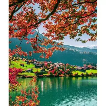 Полный круглый 5D Алмазная картина Пейзаж Алмазная мозаика Распродажа Картина Вышивка Ремесло Искусство Домашнее украшение 15x20CM