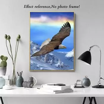 Полный круглый 5D Алмазная картина Природа Пейзаж Алмазная мозаика Продажа Вышивка крестом Зимний домашний декор Подарок 15x20CM