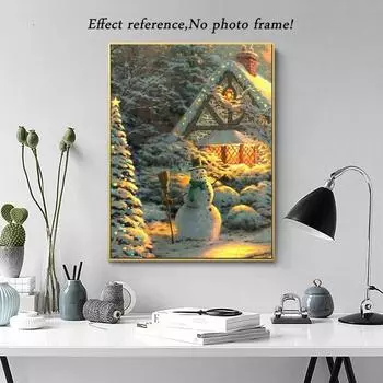 Полный круглый 5D Алмазная картина Природа Пейзаж Алмазная мозаика Мультфильм Мозаика Наборы Ручная работа Горный хрусталь Искусство 15x20CM