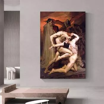 Полный круглый 5D Алмазная вышивка DIY Алмазная картина Данте и Вергилий в аду Мозаика Домашний декор Наборы для вышивки крестом Искусство Full Round 20x30CM