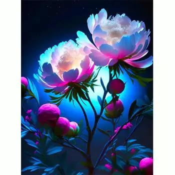 Полный круглый 5d алмазная живопись Цветочная вышивка крестиком для взрослых наборы ручной работы домашний декор подарок Алмазное искусство 30x40 см/12x16 дюймов 30x40cm NO Frame