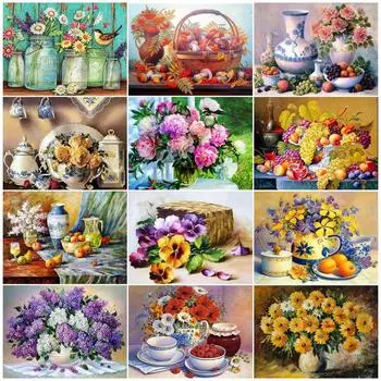 Полный круглый 5d алмазная живопись горный хрусталь фотографии мозаика Алмазная вышивка цветы вышивка крестиком домашний декор Full Round 20x30CM