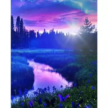 Полная круглая 5D алмазная картина пейзаж алмазная вышивка мозаика вышивка крестом домашний декор стены 15x20CM