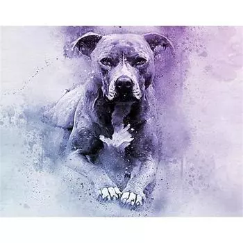 Полный круглый 5D Diy Алмазная картина Эскиз арт-собака Вышивка крестиком Домашний декор Подарок ручной работы 25x30cm