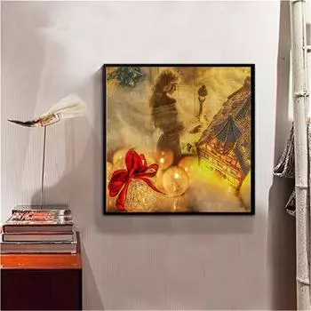 Полный круглый алмаз 5D DIY Алмазная картина Алмазная вышивка Крест Стежок Красота Картины 30x30CM