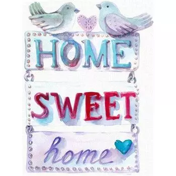 Полный круглый алмаз картина милый дом DIY Алмазная вышивка горный хрусталь изображение 20X30CM