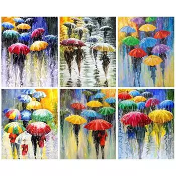 Полный круглый алмаз различные зонтики Алмазная мозаика художественная вышивка хобби и рукоделие домашний декор Full Round 20x30CM