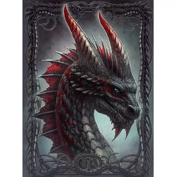 Полный круглый алмаз вышивка серый дракон комплект алмазная живопись вышивка крестиком мозаика животное подарок ручной работы Full Round 20X30CM