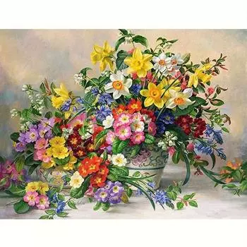 Полный круглый алмаз живопись цветок ремесло комплект 5D DIY Алмазная мозаика рукоделие украшение дома 30x40 см/12x16 дюймов 30x40cm NO Frame