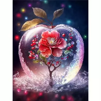 Полный круглый алмаз живопись цветок вышивка крестиком домашнее украшение ручной работы мозаика алмазное искусство 30x40 см/12x16 дюймов 30x40cm NO Frame