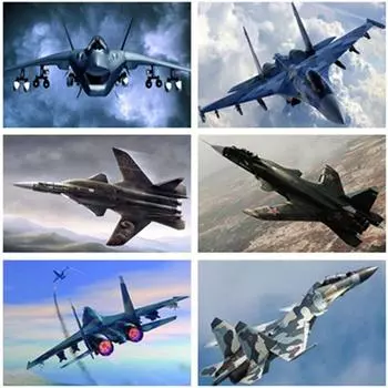 Полный круглый алмаз живопись самолет реактивный истребитель мозаика 5d Diy Алмазная вышивка горный хрусталь картина для домашнего декора стены Full Round 20x30CM