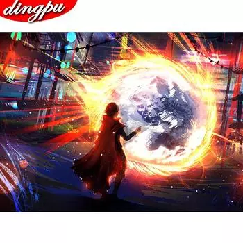 Полная круглая алмазная картина 5D алмазная художественная вышивка пейзажная мозаика украшение для дома подарок 20X30CM
