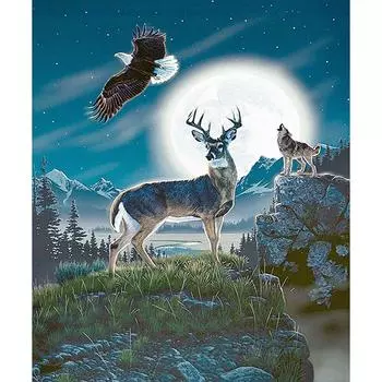 Полный круглый дрель 5d Алмазная картина Пейзаж Мозаика DIY Алмазная вышивка 20X30CM