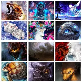 Полный круглый дрель 5D DIY Алмазная картина Вышивка Мозаика Вышивка крестом Горный хрусталь Декор 20X30CM красный