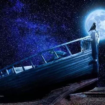 Полный круглый дрель 5D DIY Алмазная картина Вышивка крестом Полуночная ворона Алмазная вышивка 30x30CM