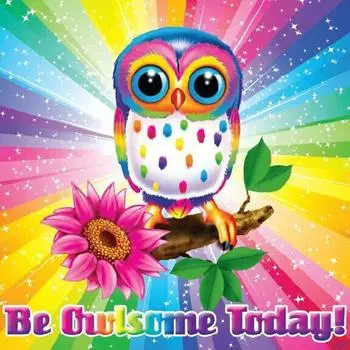 Полный круглый дрель 5D DIY Алмазная картина Мультяшная сова Вышивка крестом 3D Домашний декор 30X30CM