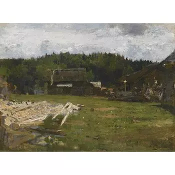 Полный круглый дрель 5D DIY Алмазная картина Старый дом Вышивка Крестом Мозаика Домашний декор 20X30CM