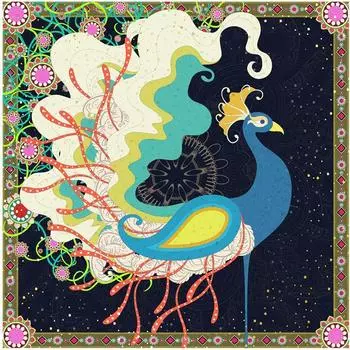 Полный круглый дрель 5D DIY Алмазная картина Павлин Вышивка Крестом 20X30CM