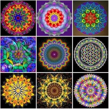 Полный круглый дрель Алмазная картина Религиозная Мандала DIY Картина со стразами 5D Алмазная вышивка Декор для вышивки крестом Full Round 20x20CM