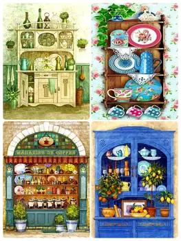 Полный круглый дрель Алмазная картина Вышивка крестом Мозаика Алмазная вышивка Мозаичный узор Искусство Домашнее украшение Full Round 20x30CM