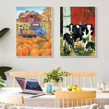 Полный круглый дрель алмазная живопись вышивка крестиком ремесло Алмазная мозаика вышивка пейзаж животные 3d картина подарок домашний декор стены Full Round 20x30CM