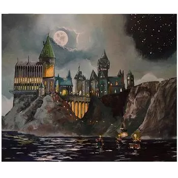 Полный круглый/квадратный 5D Diy Алмазная картина Замок у моря Вышивка Полный набор крестиков Домашний декор Подарок ручной работы Round 20x30cm