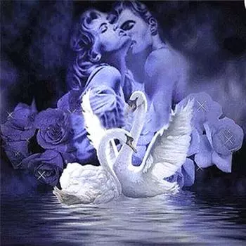 Полный круглый/квадратный 5D Diy алмазная живопись Голубая любовь Алмазная вышивка полный набор для вышивки крестом домашний декор подарок ручной работы Round 25x25cm