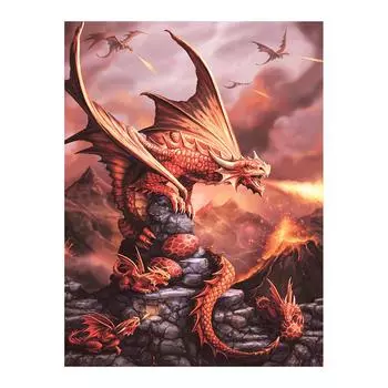 Полный круглый/квадратный 5D Diy алмазная живопись Огненный дракон вышивка полный набор крестиков домашний декор подарок ручной работы Round 20x30cm