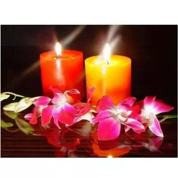 Полный круглый/квадратный 5D Diy алмазная живопись свеча красота Алмазная вышивка наборы крестиков домашний декор подарки ручной работы Round 20x30cm