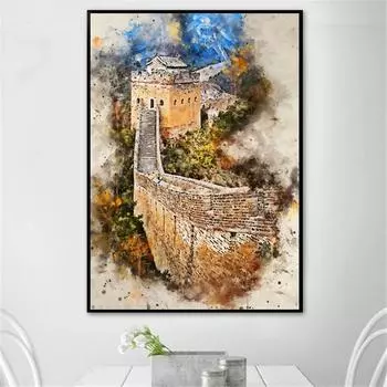 Полный круглый/квадратный 5D Diy алмазная живопись Великая стена пейзаж Алмазная вышивка наборы крестиков домашний декор подарки ручной работы Round 20x30cm