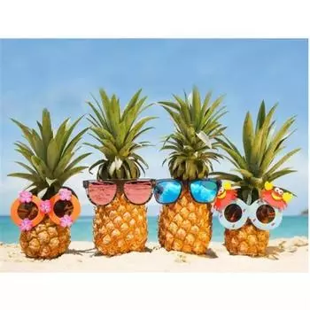 Полный круглый/квадратный 5D Diy алмазная живопись мультфильм ананас Алмазная вышивка наборы крестиков домашний декор подарки ручной работы Round 20x30cm