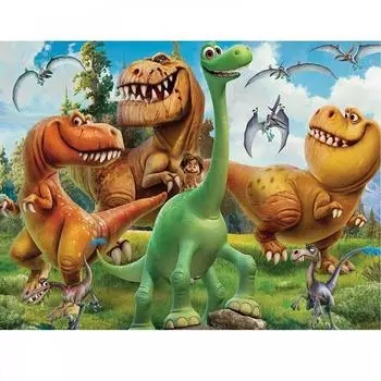 Полный круглый/квадратный 5D Diy алмазная живопись милый мультфильм динозавр Алмазная вышивка наборы крестиков домашний декор подарки ручной работы Round 20x30cm