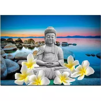 Полный круглый/квадратный 5D Diy алмазная живопись статуя Будды вышивка полный набор крестиков домашний декор подарок ручной работы Round 20x30cm