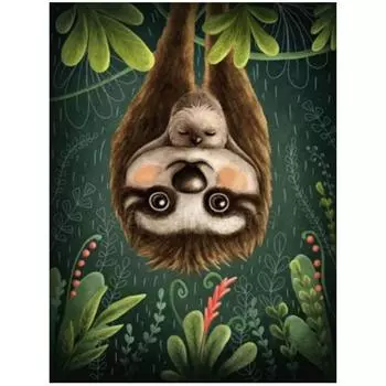 Полный круглый/квадратный 5D Diy алмазная живопись отражение животное Алмазная вышивка наборы крестиков домашний декор подарки ручной работы Round 20x30cm