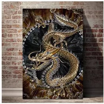 Полный круглый/квадратный 5D Diy алмазная живопись древний дракон Алмазная вышивка наборы крестиков домашний декор подарки ручной работы Round 20x30cm