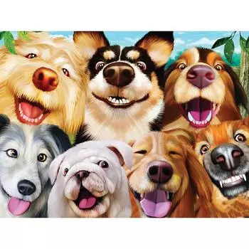 Полный круглый/квадратный Алмазная картина 5D Собака Вышивка Животное Мозаика Домашний декор Ручная работа Алмазное искусство Full Round 20X30CM