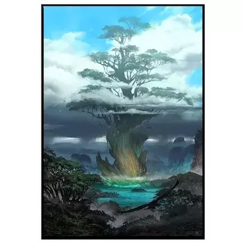 Полный круглый квадратный дрель 5D DIY Алмазная картина Фэнтези Дерево Пейзаж Вышивка крестиком Домашний Декор Мозаика Алмаз Full Round 20x30CM