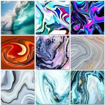 Полный круглый набор алмазной живописи 5D DIY картина Алмазная вышивка абстрактный пейзаж мозаика домашний декор настенное искусство Full Round 20x30CM