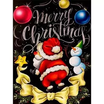 Полный квадратный алмаз живопись 5d Рождественский пейзаж DIY алмазная вышивка крестиком Санта-Клаус домашний декор Full Round (20X30CM)