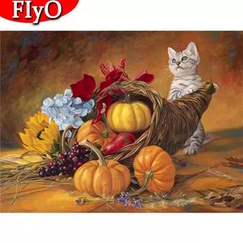 Полный квадратный алмазная вышивка кошка комплект Новое поступление алмазная живопись животное мозаика мультфильм ручной работы украшение дома Full Round (20X30CM)