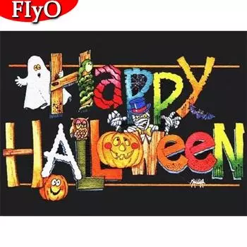 Полный квадратный алмазная живопись доска ручной работы Алмазная вышивка мультфильм мозаика горный хрусталь комплект украшения на Хэллоуин Full Round (20X30CM)