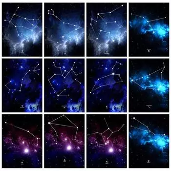 Полный квадратный алмазный набор для искусства, стразы «Созвездие», 5D «сделай сам», Алмазная вышивка, вышивка крестиком, мозаика, декор для дома Full Round 20X30CM красный
