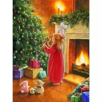 Полный квадратный дрель Алмазная картина 5d Пейзаж DIY Алмазная мозаика Цветок Ручная работа Подарок Настенный художественный декор для дома Full Round (20X30CM)