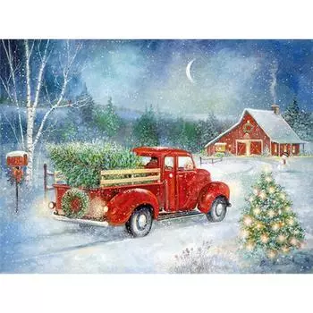 Полный квадратный дрель Алмазная картина Зима 5D DIY Алмазная вышивка Мозаика Животное Рукоделие Настенный художественный декор Full Round (20X30CM)