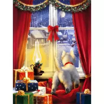 Полный квадратный дрель алмазная живопись 5d Рождество зима DIY Алмазная мозаика вышивка крестиком Санта-Клаус домашний художественный декор Full Round (20X30CM)