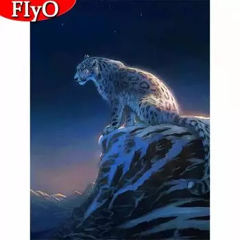 Полный квадратный дрель алмазная живопись леопард ручной работы подарок Алмазная вышивка животных мозаика горный хрусталь комплект домашний декор Full Round (20X30CM)