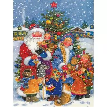 Полный квадратный дрель краска с бриллиантами Рождественский снеговик 5d DIY алмазная живопись вышивка зимний домашний декор подарок Full Round (20X30CM)